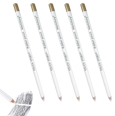 6 Lápices De Borrador Lápice De Carbón Blanco Lápiz De Goma De Madera Para Bocetos Carbón Dibujos Revisar El Borrado