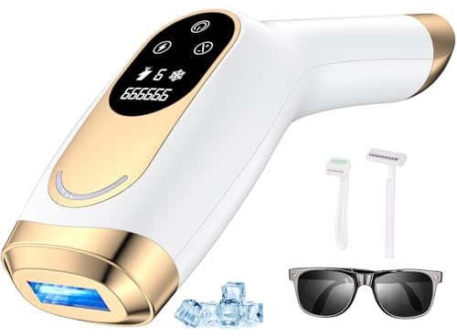 RWSRW IPL Geräte Haarentfernung Laser mit Kühlfunktion - 9 Energiestufen, Schmerzfreie haarentfernungsgerät für Damen/Herren/Achseln/Beine/Bikini/Körper