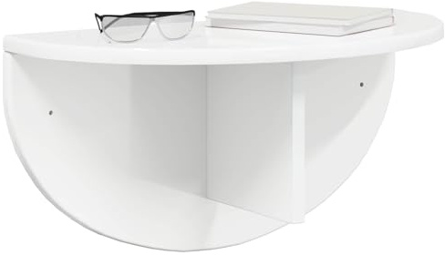 vidaXL Wandregal Wandhalterung 2 STK. Hochglanz Weiß 48 x 24 x 24 cm