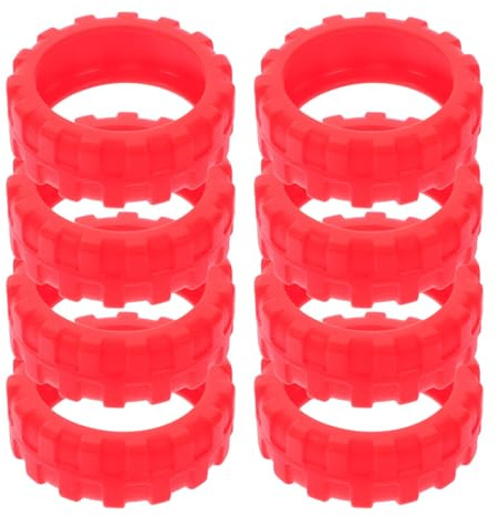 HOMSFOU Copriruota in Silicone per Bagagli 8 Pezzi Rosso Antiscivolo Silenzioso Protezione Ruote Valigia 55-68mm per Viaggi Sicurezza e Comfort