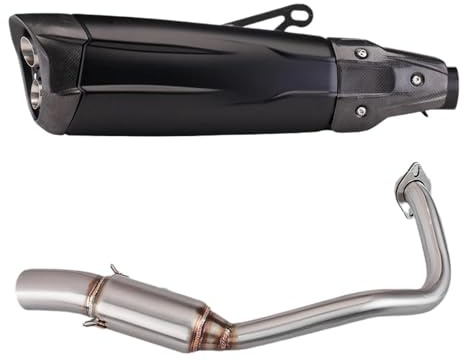 Motorcycle Exhaust Pipe Muffler Modified Accessory Middle Tube Link Pipe Complete Exhaust Silencer For Forza300 2018 2019 2020(Style D)