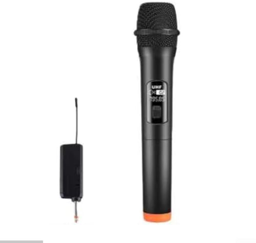 Ensemble de microphones dynamiques sans fil UHF rechargeables avec portée de 30 m, batterie 1200 mAh, pour machines de karaoké, mixeurs, systèmes de sonorisation (1 à 1)