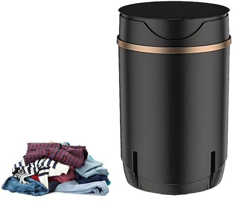 Portable Washing Machine with Timer - 2-In-1 Single-tub Washer with Drain Basket & Water Inlet Pipe, Child Lock Protection, Quiet & Low-noise for Families black