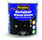 Rustins Quick Dry Outdoor Wood Stain Ebony 1ltr - Durable and Weather-Resistant Finish, Fast Drying, Vibrant Color for Decks, Fences, & Furniture, Available in Many Wood Shades