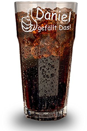 polar-effekt Longdrinkglas mit Gravur - Cocktail-Glas 480 ml - Barglas personalisiert mit Namen - Geschenk-Idee zum Geburtstag - Motiv Mir gefällt das!