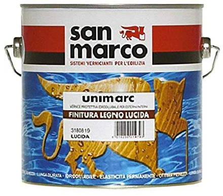 San Marco UNIMARC Finitura Legno Vernice protettiva trasparente, colore: Satinato, size: 2,5 lt