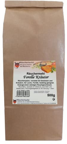 Räucherteufel Buchenmehl-Forelle, 1-3mm, mit Gewürzen und Kräutern, 500g