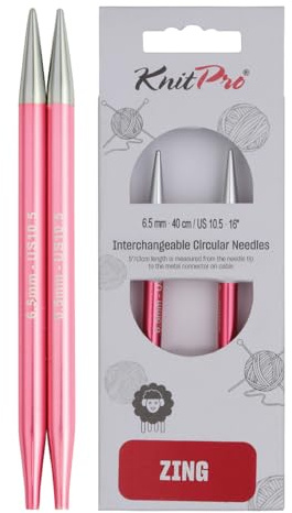 KnitPro Zing Austauschbare Rundnadeln 4 (10cm) | 6.5mm