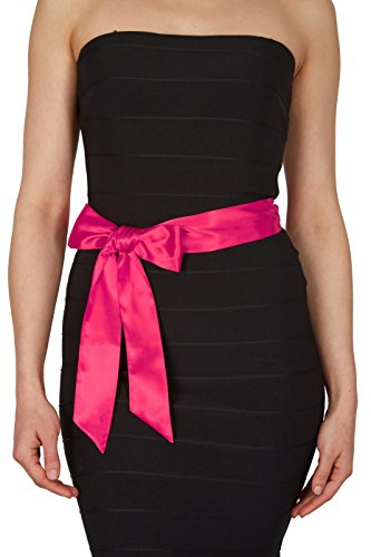 BlackButterfly Satin Schärpe Taillenband Damen | Hochzeit & Braut, Sauber Versäuberte Enden, Zum Binden, Betont Die Mitte, Mehrere Breiten Und Längen, Obi