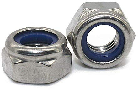 14 Stück -M12 V2A Sicherungsmuttern DIN 985 / DIN EN ISO 10511 niedrige Form Edelstahl A2-70