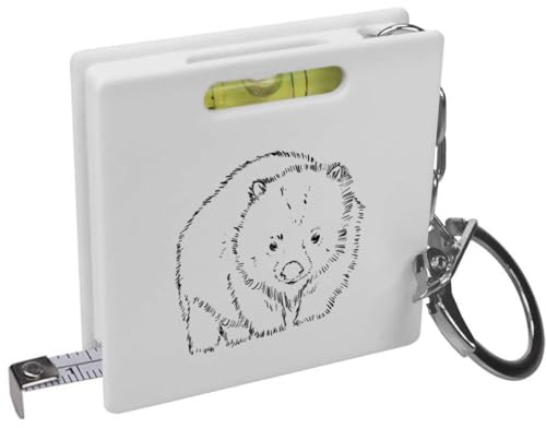 Azeeda 'Wombat' Keyring Tape Measure (KM00017190) | Mini Measuring Tool / Spirit Level for DIY, Work, Bags and Keys