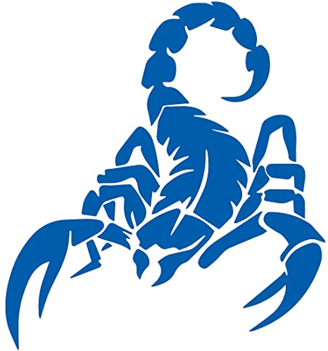 NBFU Animal Scorpion Tribal Tattoo 2 (Azure Blue) (Set Of 2) Premium Waterproof Vinyl Decal Stickers For Laptop Phone Accessory Helmet Car Window Bumper Mug Tuber Cup Door Wall Decoration
