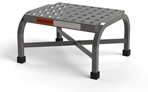 Heavy Duty Step Stool 350 lbs. Capacity Perforated Tread [Made in USA], Welded, OSHA Compliant, 16x14 Platform, 10.5 Tall, by EGA Products (PSS)