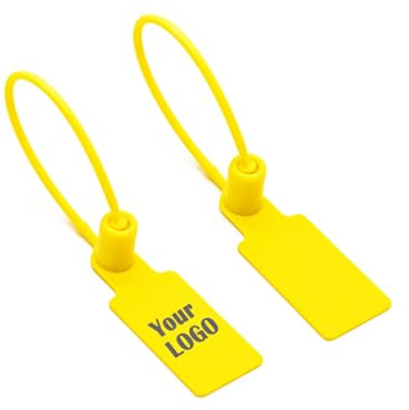Muka 100PCS Bridas Plástico Etiquetas de Seguridad Personalizados Bridas de Cremallera Impresas láser Bridas de Cable a Prueba de manipulaciones 7 Pulgadas