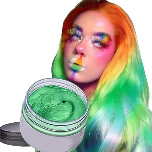Cire Couleur Cheveux Teinture Instantanée Cheveux Boue Cheveux Jetable Crème de Coiffure Pâte à Modeler Temporaire Pommade Unisexe Vert