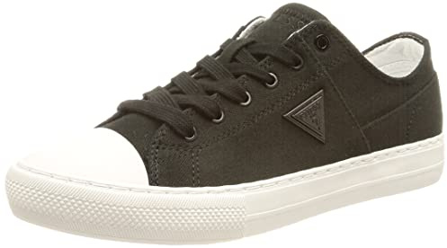 Guess - Zapatillas de Gimnasia con Cordones para Mujer, Negro -, 35 EU