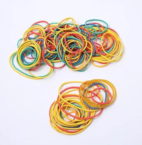 Primes DIY Strong Elastic Rubber Bands Assorted Sizes and Colors Ideal for Sturdy Stretchable Rubber Band for Home Kids, Women, Girls, Office, School, Craft, Bank Everyday use, Thick Paper Wristband