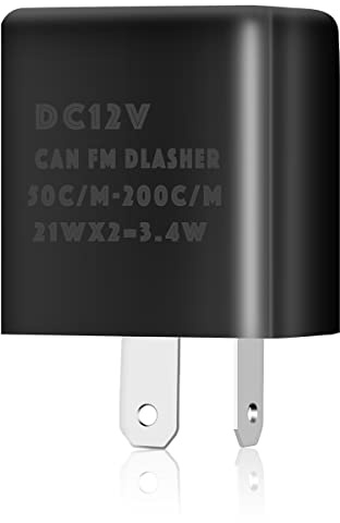 1 Stück 2-poliger Motorrad Einstellbarer 12V Blinkerrelais Motorradblinker für Fahrzeug Auto Motorräder Schwarz
