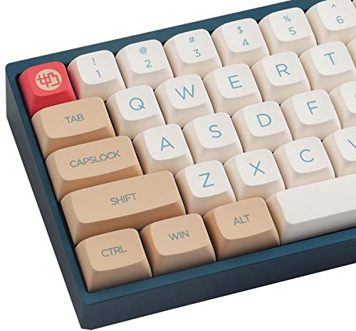 Hyekit PBT Keycaps - 138 Keys Soy Milk Cute XDA Profile Custom Keycaps for Mac, Windows PC Mechanical Keyboards