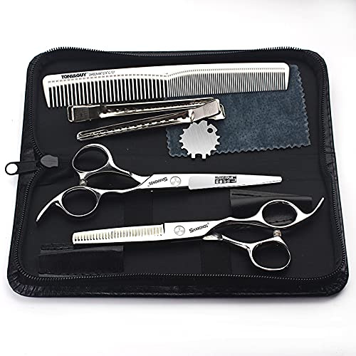 6/6.5 Zoll Professionelle Haarschere Friseur Haar Effilierschere (6-Zoll 2Stück-A)
