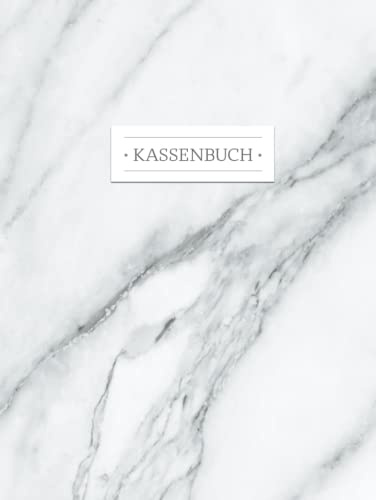 Kassenbuch A4 Hardcover | Einnahmen & Ausgaben mit MwSt | Marmor grau: Für Selbständige, Freiberufler und Einzelunternehmer | Einfache Buchführung mit Umsatzsteuer zur Vorbereitung der EÜR