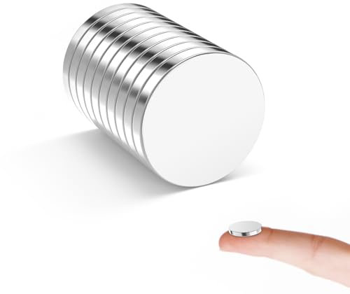 KOBOKO Neodym-Magnete 15x2mm, extra starke kleine Magnete für Geltbüro, Magnettafel, Pinnwand (10 Stück)