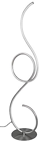 Trio Leuchten LED Stehleuchte Jive 423410107, Metall Nickel matt, inkl. 23 Watt LED, Dimmer, Farbwechsel
