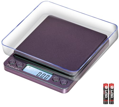 Fuzion Digital Scale .01 Gram Accuracy, 500g Mini Food Scales for Small Jewelry, Gold, Herb, Spice - Weight Gram and Oz