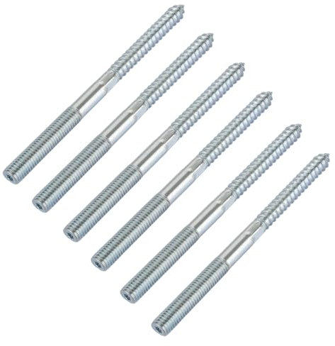 WOPPLXY 30 Stück Stockschrauben M10, M10 x 140 mm Holzschrauben, Torx Stockschrauben, Doppelseitige Dübelschrauben für DIY-Möbel aus Holz