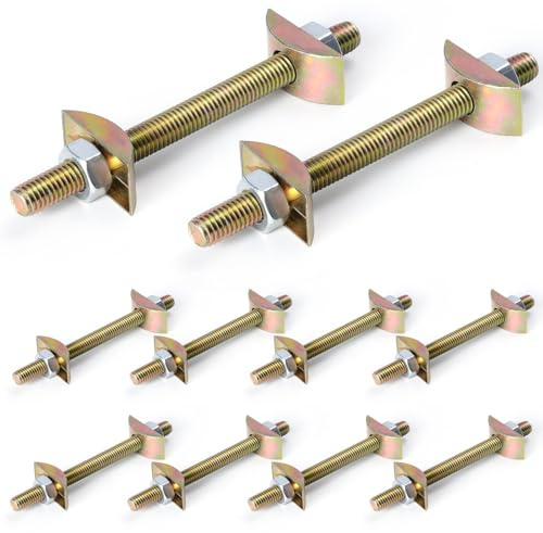 10 Pack Countertop Connector, Furniture Fastening Connectors, Miter Draw Bolt Countertop Flip Connector, Table Top Fasteners Bed Connecting Kit, 5/16 x 3-1/2