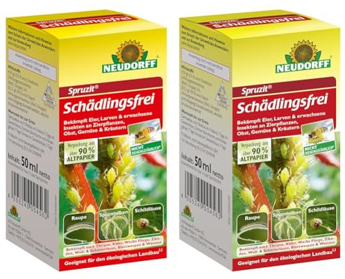 Neudorff Spruzit Schädlingsfrei Konzentrat gegen Pflanzenschädlinge an Zierpflanzen, Gemüse und Kräutern - 50 ml (Packung mit 2)