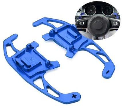 ontto Auto Lenkrad Schaltwippen Verlängerung Schaltpaddel Passt für VW GOLF 7 GTI R GTD GTE MK7 POLO GTI Scirocco Tiguan Rline Passat T-ROC Metall Shift Paddle Shifter Erweiterung Innendekoration-Blau