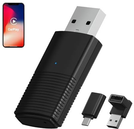 VeloBlast CarPlay Wireless Adapter für iPhone iOS 10+, Kleiner Wireless Car Play Dongle konvertiert das Kabel in kabellose CarPlay-Autos ab 2016, Plug & Play, Online-Update (Schwarz)