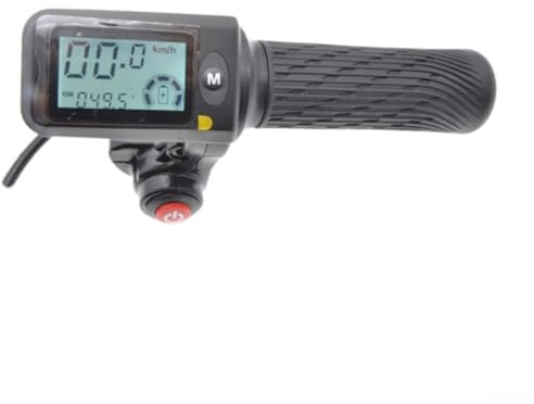 Poignée avec affichage, accessoires de bouton d'affichage de puissance, poignée de trottinette électrique avec écran LCD plus grand pour (démarrage par bouton 6 broches)