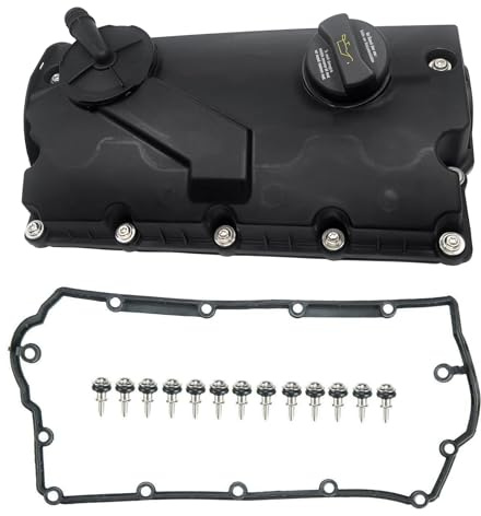 Hajus 1031040 Ventildeckel Zylinderkopfhaube Öleinfülldeckel Entlüftungsventil Ventildeckeldichtung passend für Audi A4 8E A6 VW Passat Sharan Transporter T5 Skoda Superb I II Seat 1.9 2.0 TDI