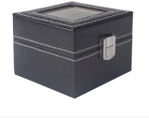 Aioneer Uhrenbox aus Leder, Uhrenbox, Uhrenbox mit Fensteröffnung