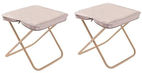 Folpus 2-teiliger Campinghocker, Kleiner Klappstuhl, tragbarer Stuhl, Mini-Klapphocker für Reisen, Strand, Grill, Konzert, kleine Hocker