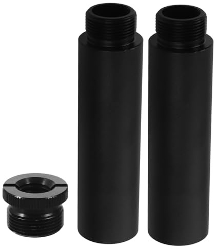 Yardenfun Mikrofonstativverlängerung Aluminiumlegierungsrohr und Adapter für Mikrofonarme und Tischstative für Einfache Installation und Stabilität