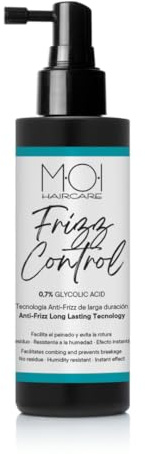 Spray mit Anti-Frizz-Technologie FRIZZ CONTROL erleichtert das Stylen, feuchtigkeitsbeständig, Soforteffekt mit 0,7% Glykolsäure 150ml MOI HAIRCARE
