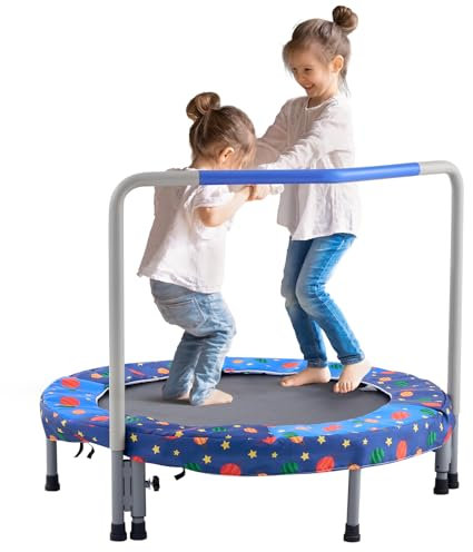 VEVOR Kindertrampolin Outdoor-Trampolin 91,44 cm faltbares Trampolin mit Griff, Rebounder-Trampolin Gartentrampolin für Kleinkinder, Geburtstagsgeschenk für Kinder ab 3 Jahren 100 kg belastbar Blau