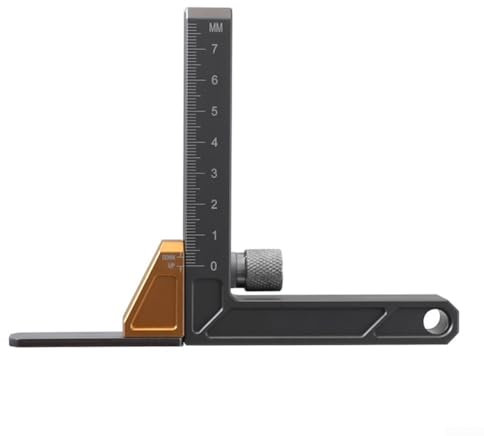 Zilimontt Höhenmesser für Holzbearbeitung, Tiefenmesser, 0–80 mm, Digitalanzeige, Messschieber, für Tischsäge, Fräsen, Tischmessung, Präzisionshöhenöffnungstiefenmesser (metrisch)