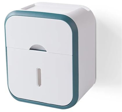 GEK208130 Taschentuchspender Papierhandtuchspender, Toilettenpapierspender, Wandmontage-Papierhandtuchhalter, Papierhandtuchspender for Badezimmer, Küche Kosmetiktücher Box(Green)