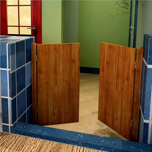 A,W110xH100cm, Saloontüren Saloontür Schwingtür Outdoor Vintage-Stil Innenräume Cafe Pendeltüren Innentüren Saloon-Tür Trennwandtür Aus Massivem Holz Für Küchen Geschäfte