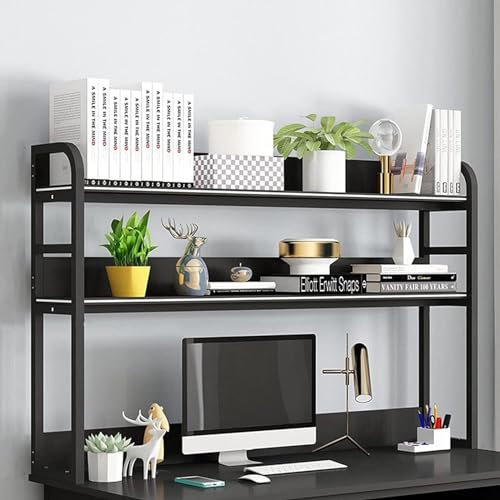 Schreibtisch-Bücherregal aus Holz, 3 Etagen, Organizer für Zuhause und Büro, Mehrzweck-Bücherregal mit 100 cm Breite