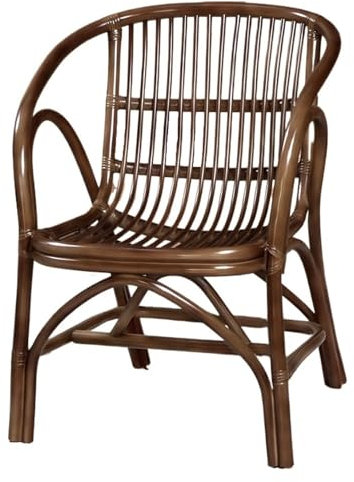 ZKALQECNF Korbstuhl Moderne Rattan-Esszimmersessel mit Rückenlehne und Armlehnen, dekorative Stühle for Wohnzimmer, Schlafzimmer, Küche – Outdoor-Rattanstühle for Essen und Lesen Rattansessel