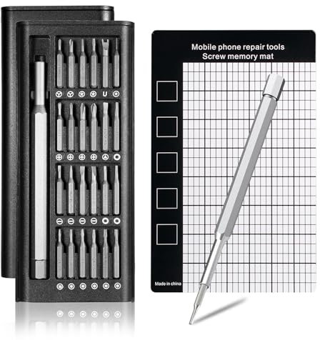 ZWWOGE 26 en 1 Mini destornillador magnético,Juego de destornillador Torx,Destornillador precisión Herramienta mecánica de precisión para gafas, teléfono