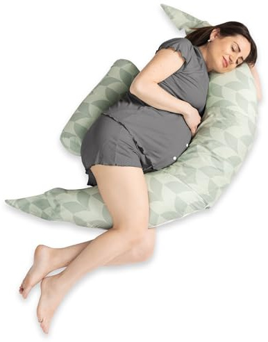 Koala Babycare Cuscino Gravidanza per Dormire XXL 2 in 1 Sfoderabile - Cuscino Allattamento Ipoallergenico ed Ergonomico - Federa esterna 100% Cotone