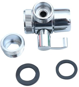 HOMSFOU 1 Stück Metall-Wasserhahn-Umstellventil-Adapter für Waschmaschinen-Schlauch, Wasserumleitung, langlebige Konstruktion, passend für Gewinde für Gartenarbeit, Waschen