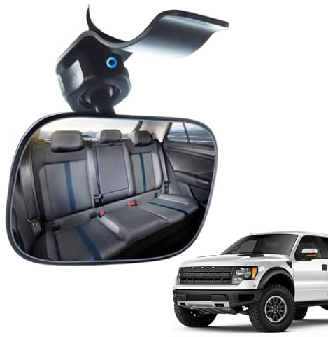 Miroir réel du spécialiste, siège arrière pour bébé miroir bébé, pivotant à 360 °, réglable réglable avec des sangles élastiques, accessoires de sécurité des véhicules familiaux