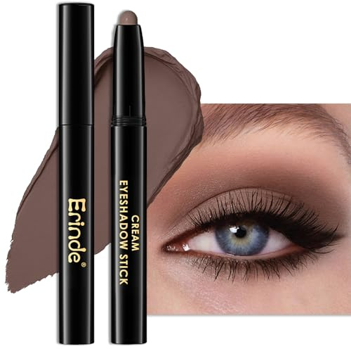 Erinde Matte ögonskuggspenna, Matte Eyeshadow Stick Vattenbeständig & Långhållbar, Creme Shimmer Eyelinerpenna, Metalliskt Skimmer Ögon Makeup Pen #14 Stone